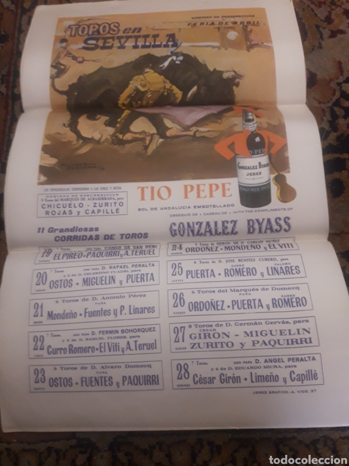 Carteles toros: Cartel de toros de seda, Sevilla, 1968 - Foto 4