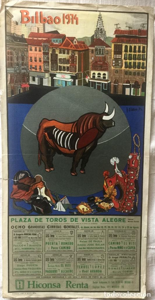 Carteles toros: CARTEL DE TOROS BILBAO 1964 - Foto 1