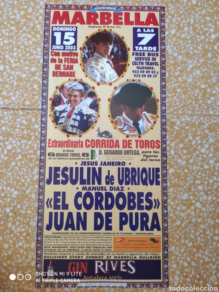 Carteles toros: Cartel toros Marbella a&ntilde;o 2003 - Foto 1
