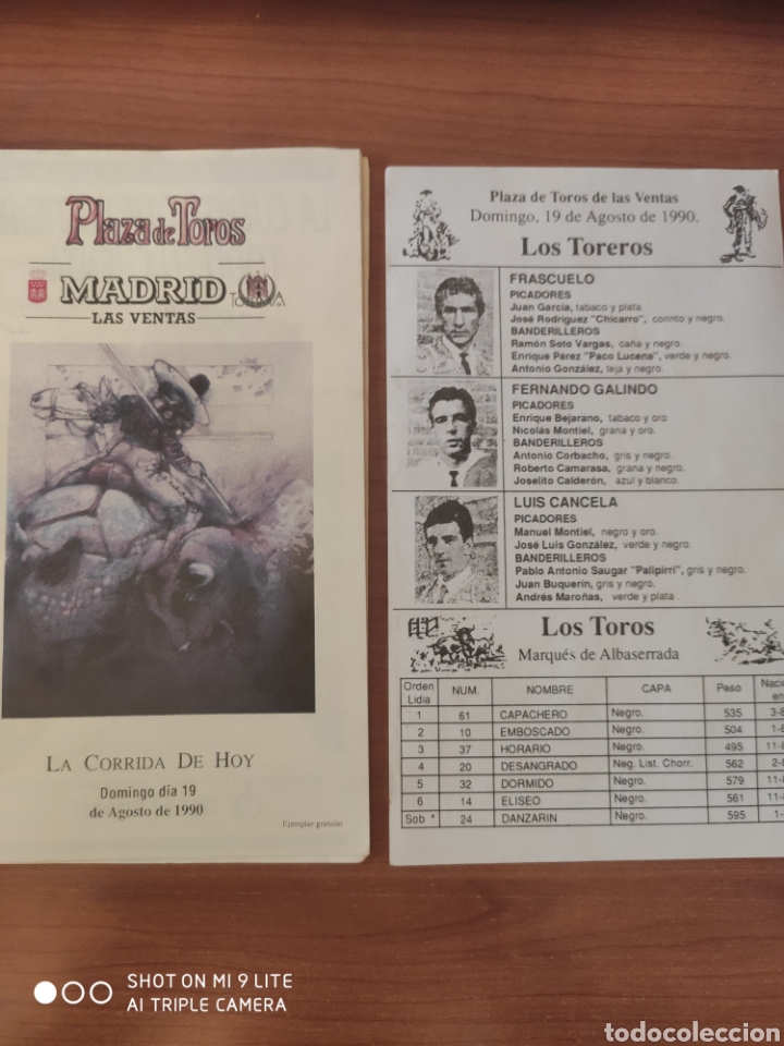Carteles toros: Programa toros Madrid 1990 - Foto 1