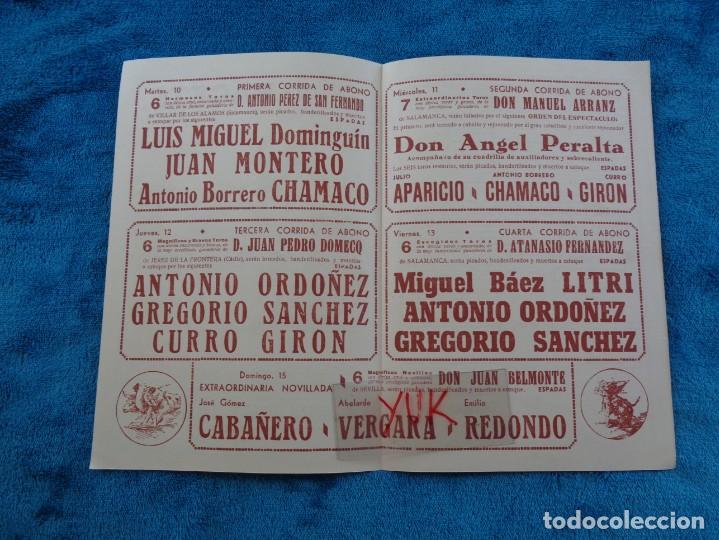 Carteles toros: PROGRAMA DE TOROS DE LA PLAZA DE TOROS DE ALBACETE DE 1957 EN SU FERIA - Foto 2