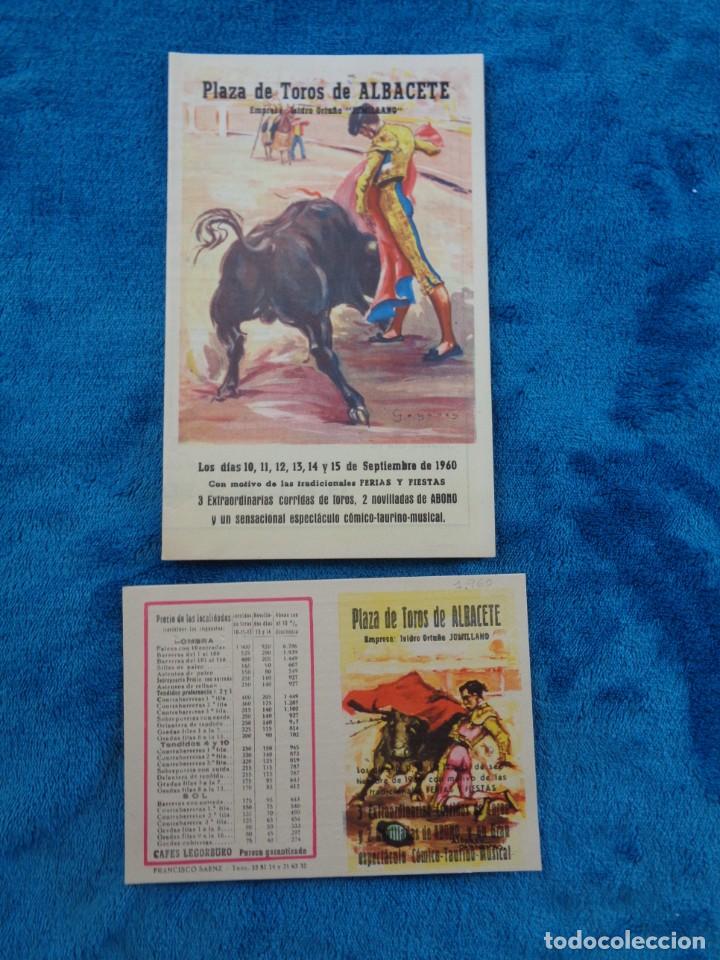 Carteles toros: PROGRAMA DE TOROS DE LA PLAZA DE TOROS DE ALBACETE DE 1960 EN SU FERIA - Foto 1