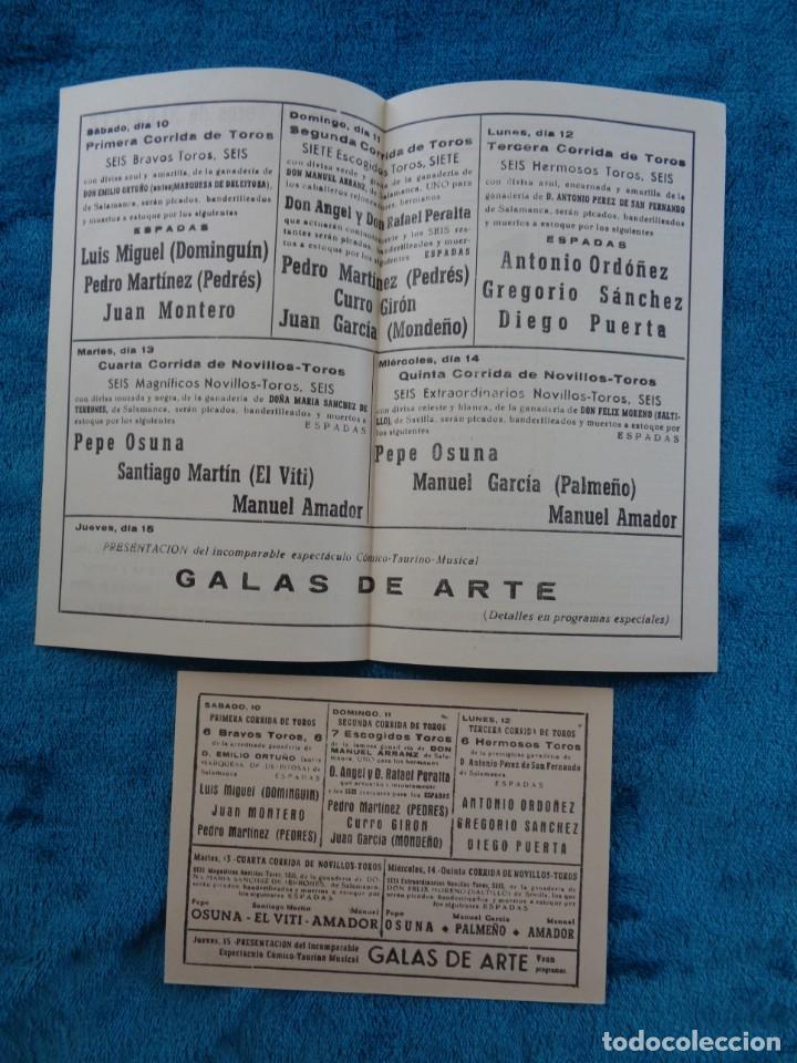 Carteles toros: PROGRAMA DE TOROS DE LA PLAZA DE TOROS DE ALBACETE DE 1960 EN SU FERIA - Foto 2