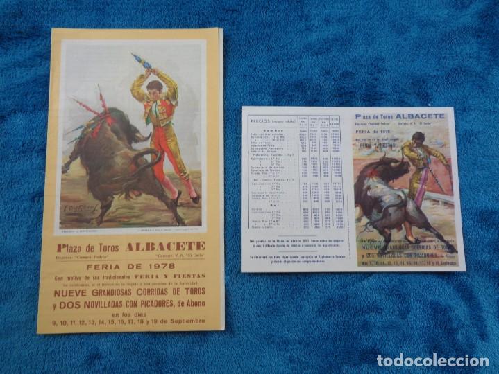 Carteles toros: PROGRAMA PLAZA DE TOROS ALBACETE 1978 para su feria - Foto 1