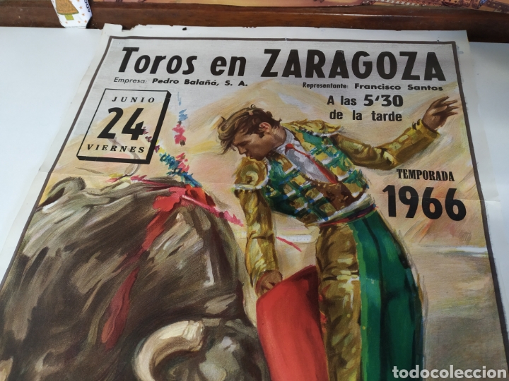 Carteles toros: Cartel de toros en Zaragoza 1966 - Foto 4