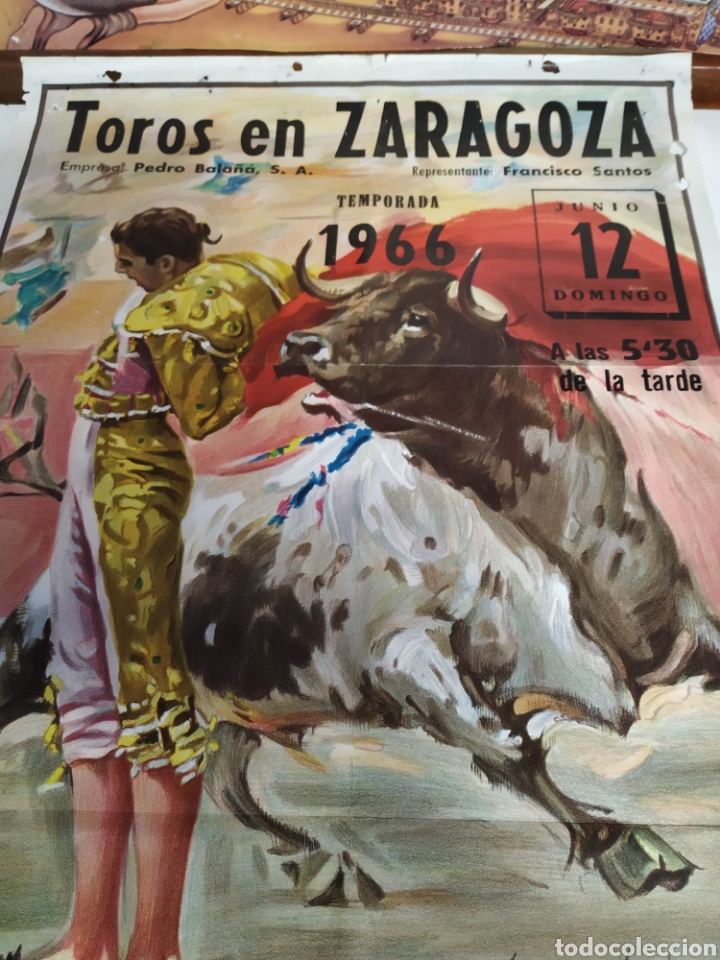 Carteles toros: Cartel de toros de Zaragoza 1966 - Foto 2