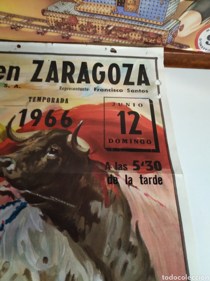 Carteles toros: Cartel de toros de Zaragoza 1966 - Foto 9