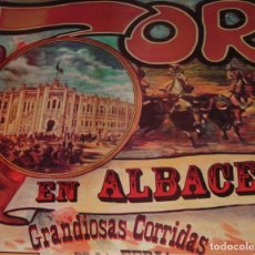 Carteles Toros: GRAN CARTEL DE TOROS. 181 X 90 CENTÍMETROS. PLAZA ALBACETE, FERIA. TORERO. CORRIDA.. Lote 229116285