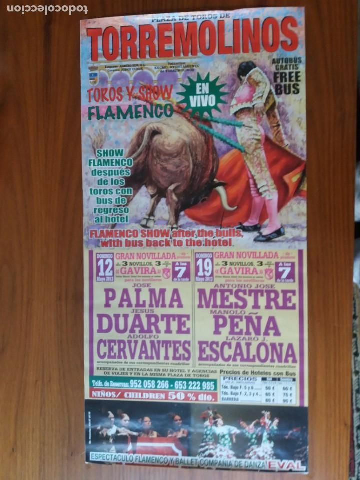 Affiches Tauromachie: CARTEL DE TOROS EN TORREMOLINOS. LOS DOMINGO 12 Y 19 DE MAYO 2013. MEDIDA 33 X 67 CTMS.