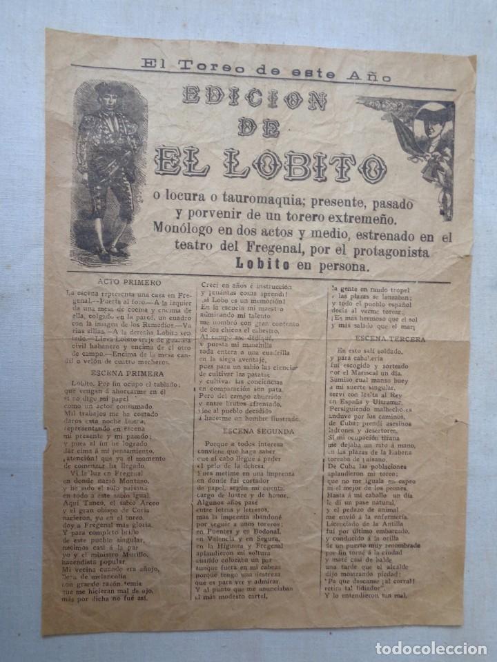 Carteles toros: EDICION DE EL LOBITO.C.-237 - Foto 2