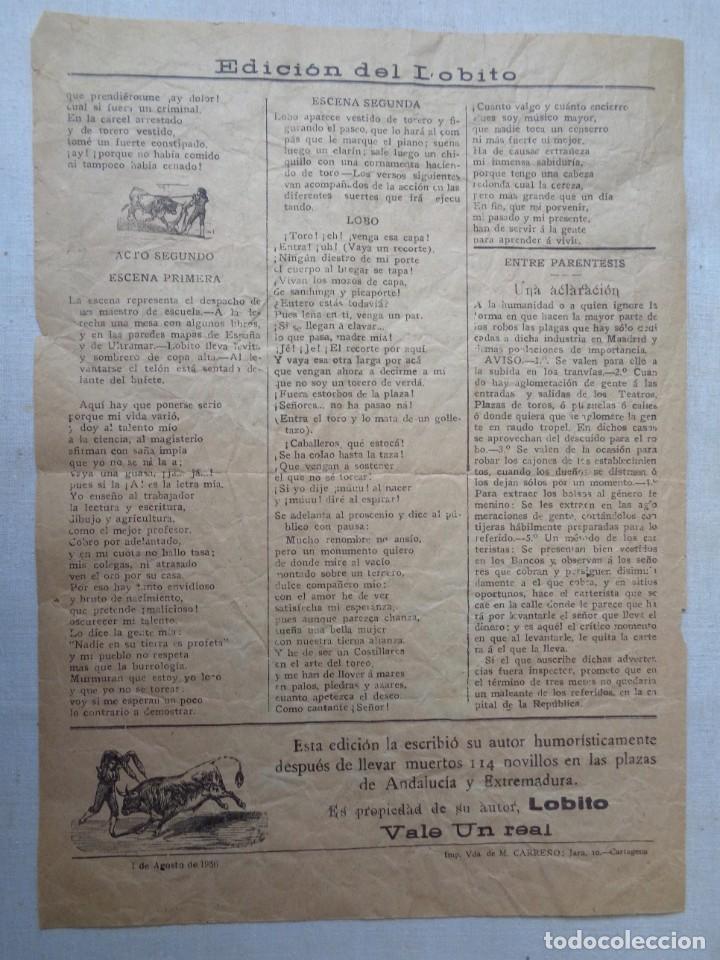 Carteles toros: EDICION DE EL LOBITO.C.-237 - Foto 3