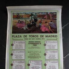 Carteles Toros: CARTEL DE TOROS DE MADRID. SAN ISIDRO 1971. TIRADA ESPECIAL PARA REGALO A INVITADOS ILUSTRES.