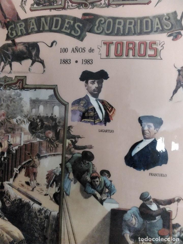 Carteles Toros: EXCEPCIONAL CARTEL 100 AÑOS DE CORRIDAS TOROS SAN FERMIN 1893-1993 EN ESMALTE MIDE 100/74 CM ÚNICO - Foto 6 - 243584635