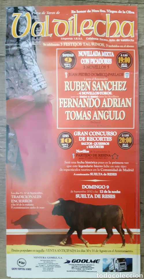 Carteles toros: Cartel de toros de Valdilecha - Foto 1