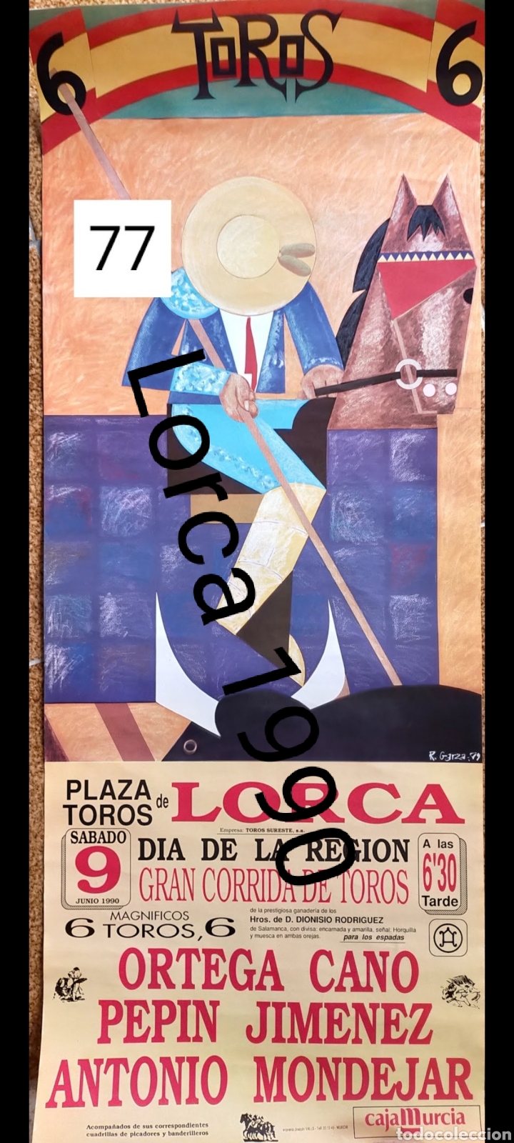 Carteles toros: Cartel de toros Lorca 1990 - Foto 1