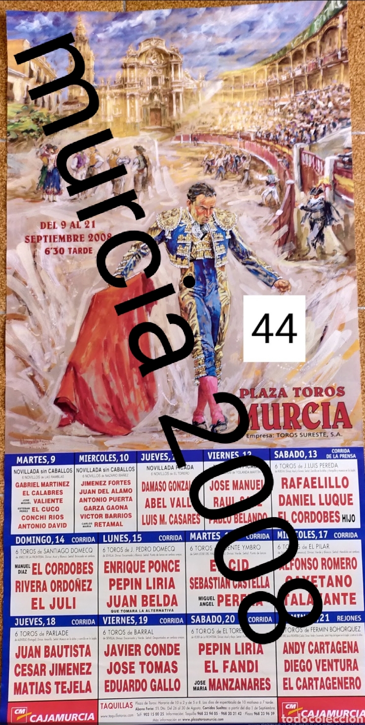 Carteles toros: Cartel de toros Murcia 2008 - Foto 1