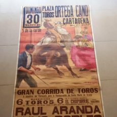 Carteles Toros: CARTEL TOROS CIERRE PLAZA TOROS CARTAGENA 1986 MUY DIFÍCIL LITOGRAFICO REUS.. Lote 256135275