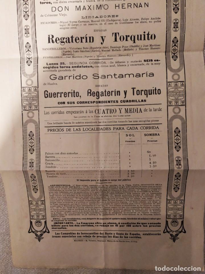 Carteles toros: ASTORGA CARTEL TOROS 1913 - Foto 4