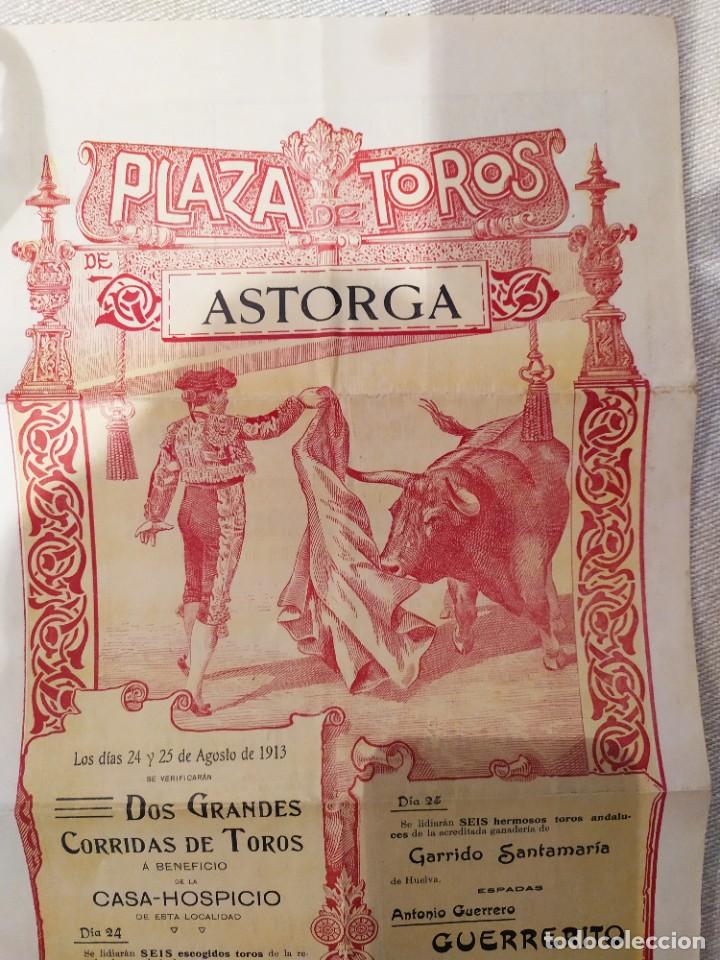 Carteles toros: ASTORGA CARTEL TOROS 1913 - Foto 5