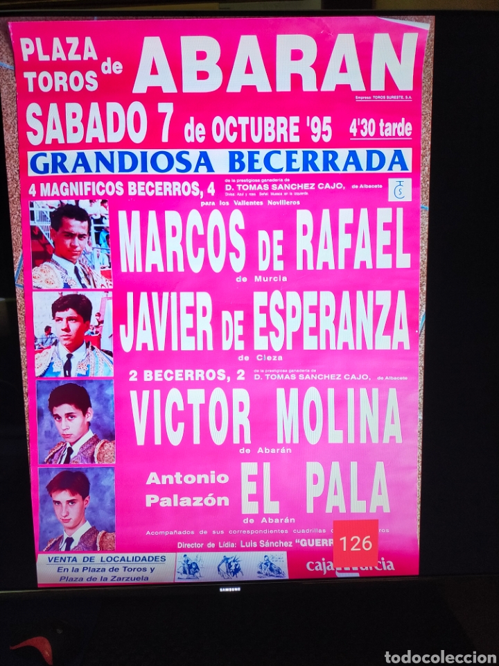 Carteles toros: Cartel de toros de Abar&aacute;n 1995 - Foto 1