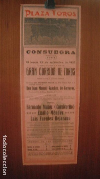 Carteles toros: PLAZA DE TOROS DE CONSUEGRA (TOLEDO) 1927 - Foto 1