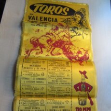 Carteles Toros: CARTEL DE TOROS EN SEDA DE VALENCIA FERIA DE JULIO 1963. Lote 264843709
