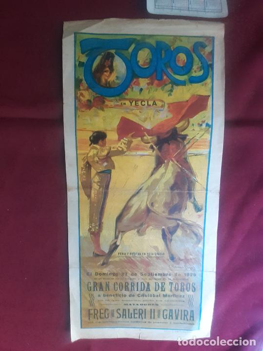 Carteles toros: Yecla. Cartel de toros de 1925 - Foto 1