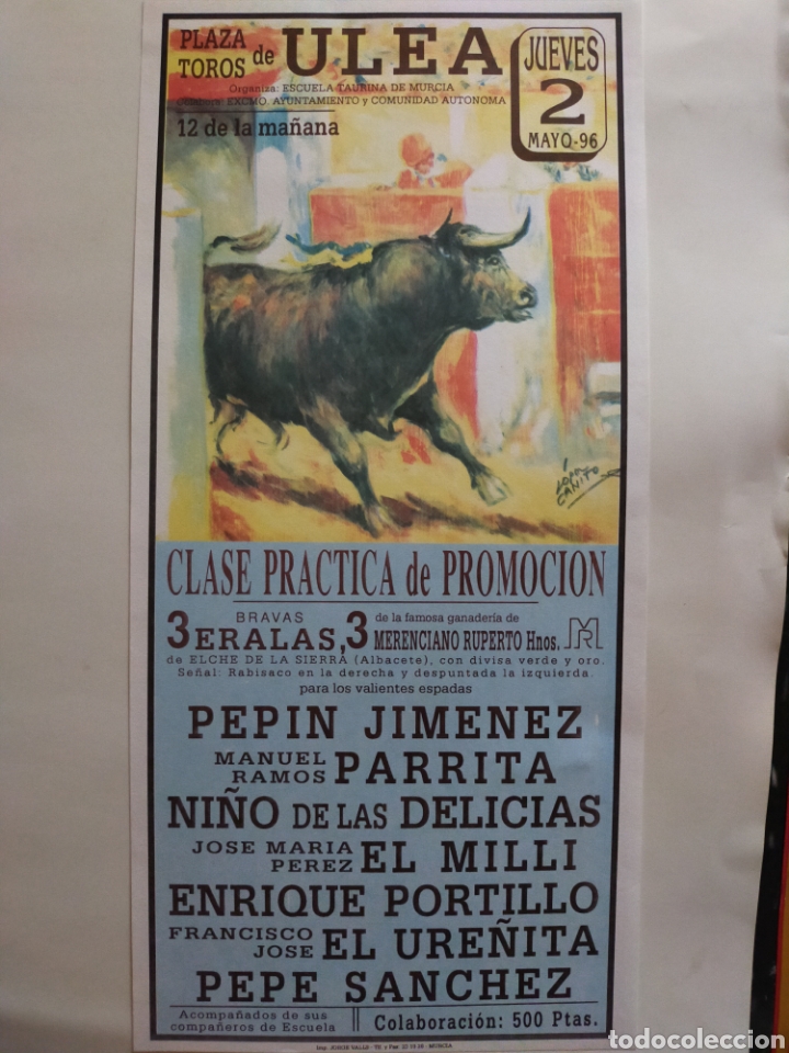 Carteles toros: Cartel de toros Ulea Mayo 1996 - Foto 1