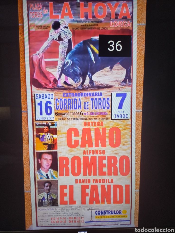 Carteles toros: Cartel de toros La hoya de Lorca junio 2007 - Foto 1