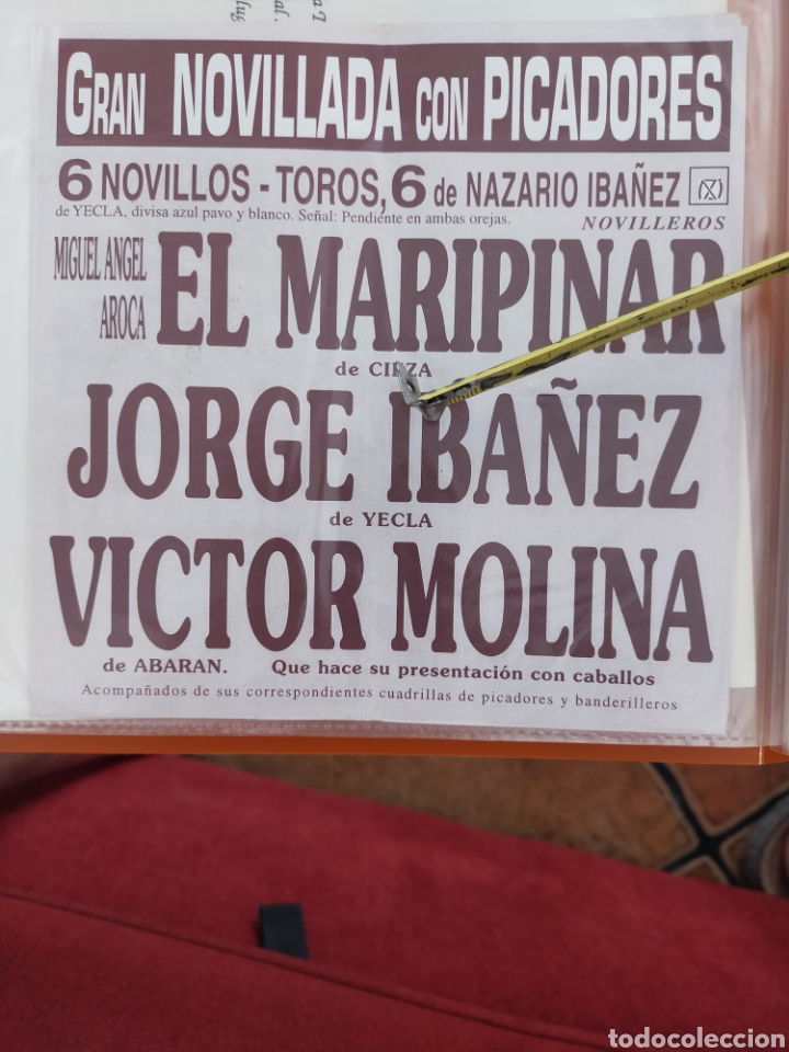 Carteles toros: Cartel de toros de mano Abaran abril 2000 - Foto 2