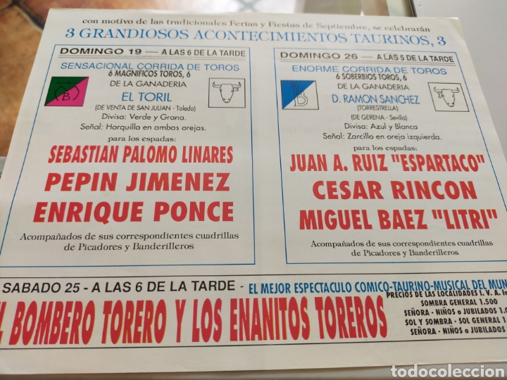 Carteles toros: Cartel de toros de mano Lorca 1993 - Foto 2