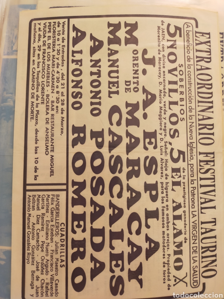 Carteles toros: Cartel de toros de mano Archena 1992 - Foto 2