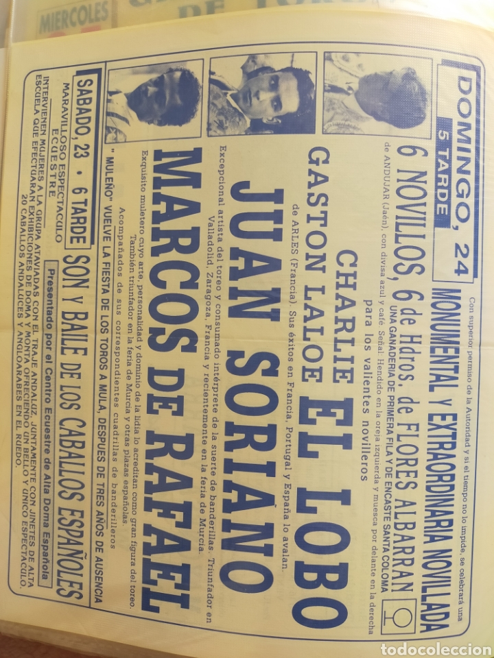 Carteles toros: Cartel de toros de mano Mula 1990 - Foto 2
