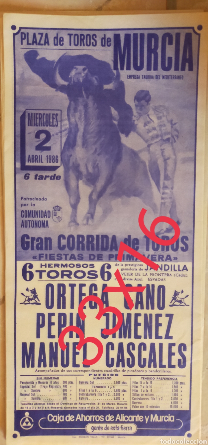 Carteles toros: Cartel de toros de Murcia - Foto 1
