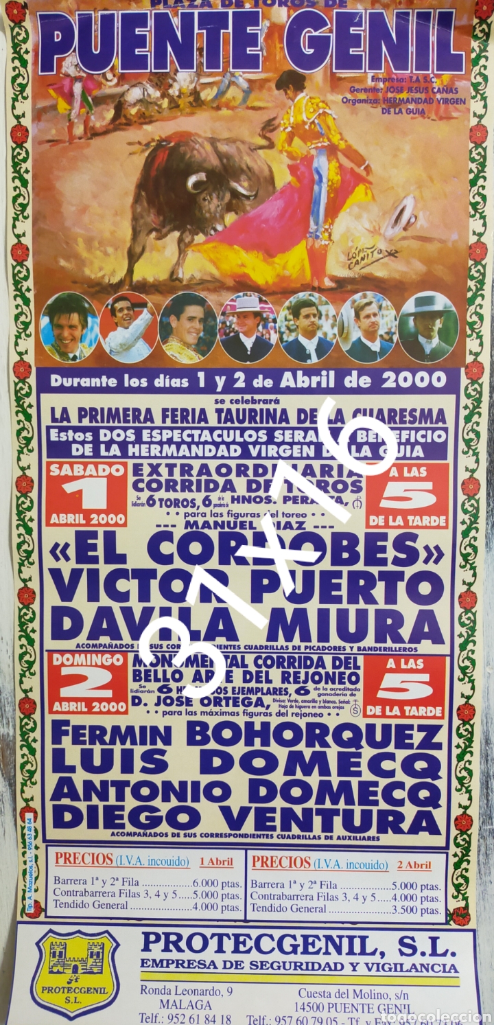Carteles toros: Cartel de toros Puente Genil 2000 - Foto 1