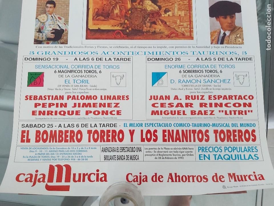 Carteles toros: Cartel de toros Lorca 1993 - Foto 2
