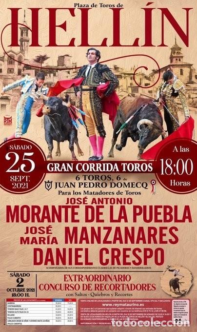 Carteles toros: Cartel toros hellin morante 2021 - Foto 1