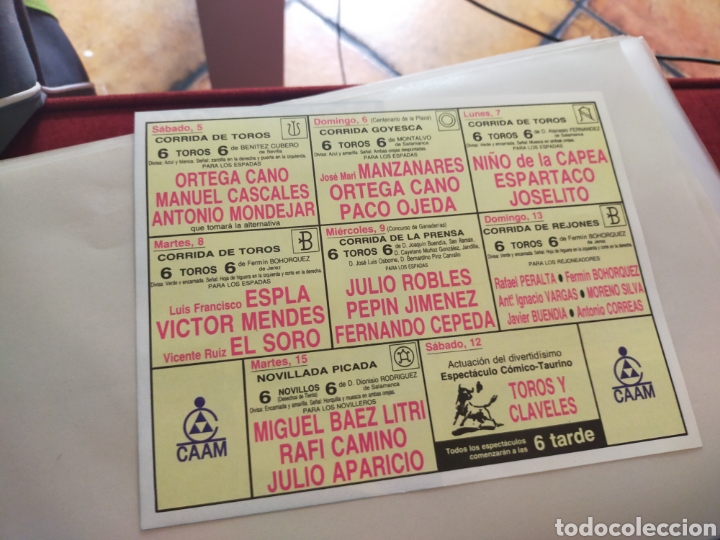 Carteles toros: Cartel de toros de mano. Murcia centenario 1987 - Foto 2