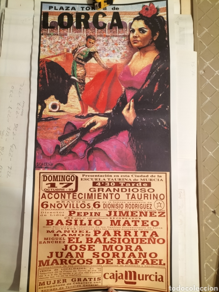 Carteles toros: Cartel de toros Lorca 17 octubre 1993 - Foto 1
