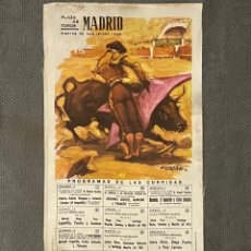 Carteles Toros: TOROS MADRID. FIESTAS DE SAN ISIDRO. GREGÓRIO SANCHEZ, MONDEÑO, PALMEÑO…… (A.1963)