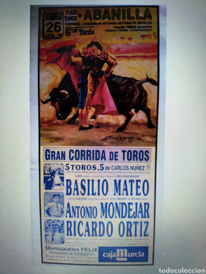 Carteles toros: Cartel de toros abanilla 1998 - Foto 1