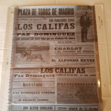 Carteles Toros: CARTEL TOROS MADRID 5 AGOSTO 1939. ALFONSO REYES.