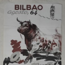 Carteles Toros: BILBAO. CARTEL DE TOROS DE LA PLAZA DE VISTA-ALEGRE. 1964. Lote 336696748