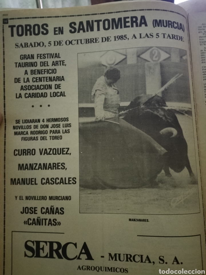 Carteles toros: Cartel de toros Santomera 1985 - Foto 2