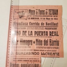 Carteles Toros: CARTEL TOROS MADRID 14 DE MAYO 1933 NIÑO DE LA PUERTA REAL FELIZ ALMAGRO NIÑO DEL BARRIO. Lote 354114198