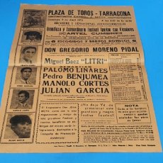 Carteles Toros: CARTEL PLAZA DE TOROS DE TARRAGONA 1972. Lote 357618911