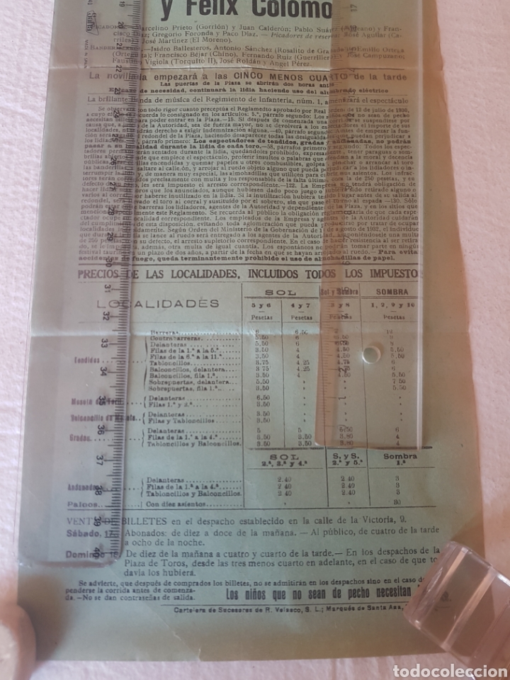 Carteles toros: Cartel toros Madrid. 18 junio 1933 - Foto 3