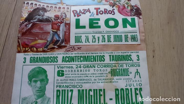 Carteles toros: CARTEL TOROS EN LEON 1983 - Foto 3