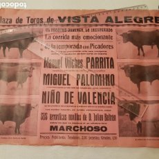 Carteles Toros: CARTEL TOROS MADRID 1935. MANUEL VILCHES PARRITA MIGUEL PALOMINO NIÑO DE VALENCIA. Lote 366958041