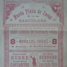 Carteles Toros: TOROS.- BARCELONA. NUEVA PLAZA CORRIDA PARA EL 24 DE JUNIO DE 1902.